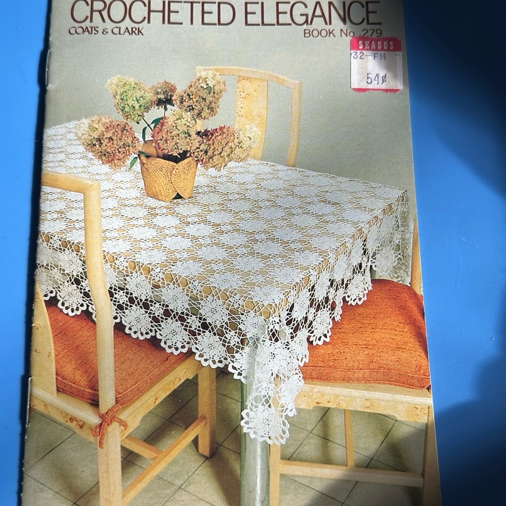 Vintage 1980 Crocheted Elegance Book No. 279 by Coats and Clark.